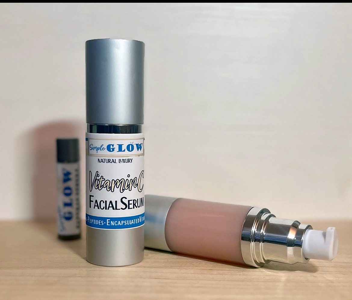 15% Vitamin C Facial Serum - Encapsulated + Liposomal Vitamin C, Peptides, Hyaluronic Acid | Anti-Aging, Brightening, Hydrating