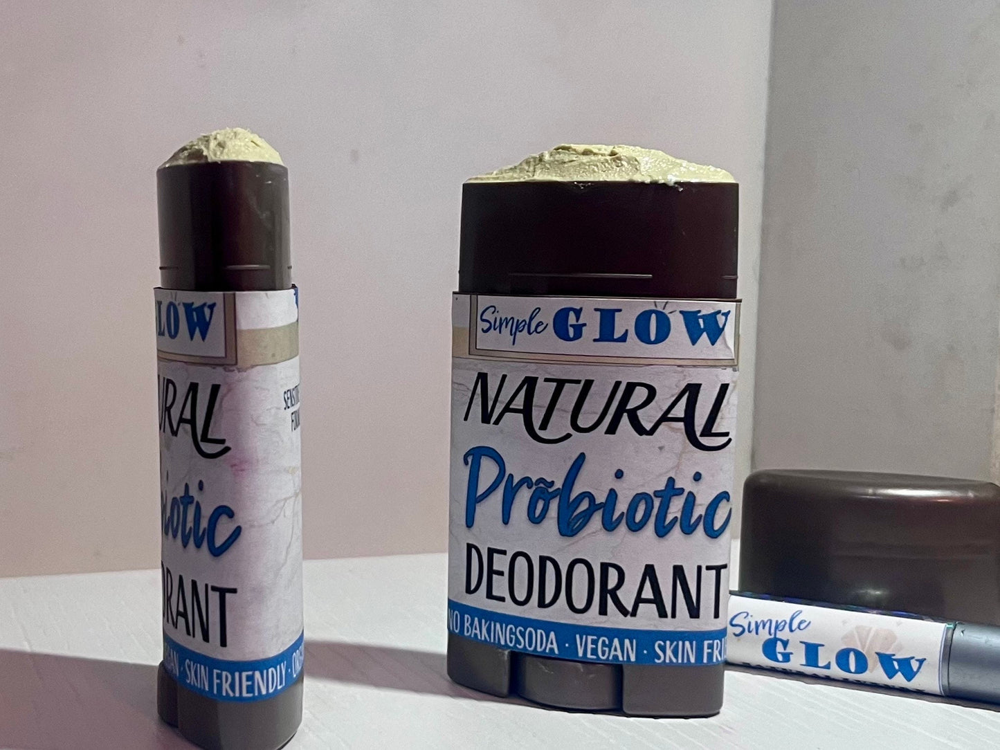 Natural Probiotic Deodorant w/Magnesium | Sensitive Skin Formula - No Baking Soda | 2.5oz Organic Deodorant- Custom Scents