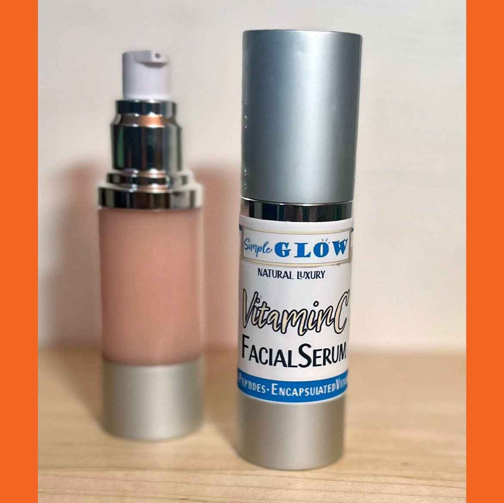 15% Vitamin C Facial Serum - Encapsulated + Liposomal Vitamin C, Peptides, Hyaluronic Acid | Anti-Aging, Brightening, Hydrating