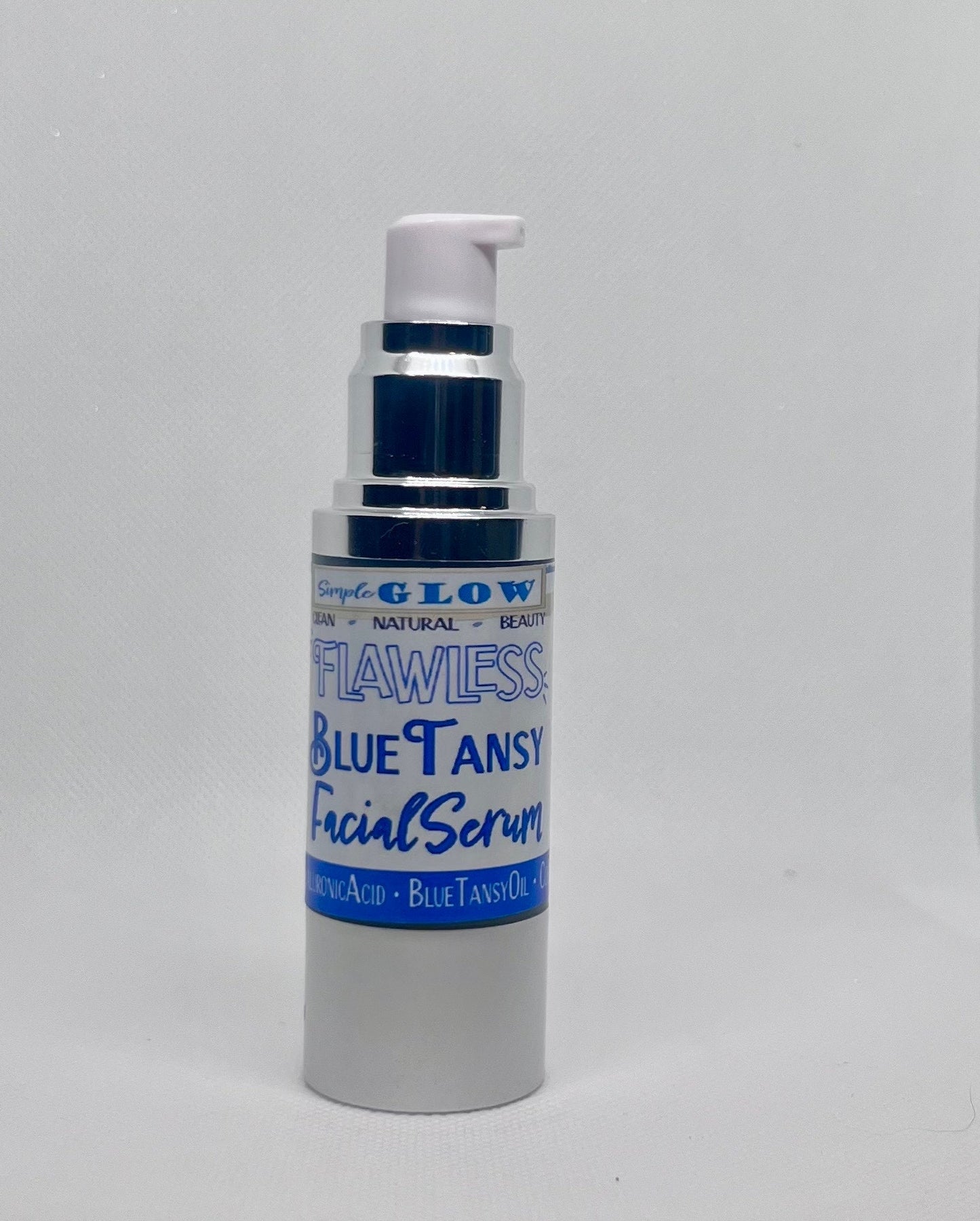 BlueTansy Hydrating Serum w/Hyaluronic Acid, Peptides, Chamomile • Sensitive-Skin, Anti-Aging, Hydrating Moisturizer