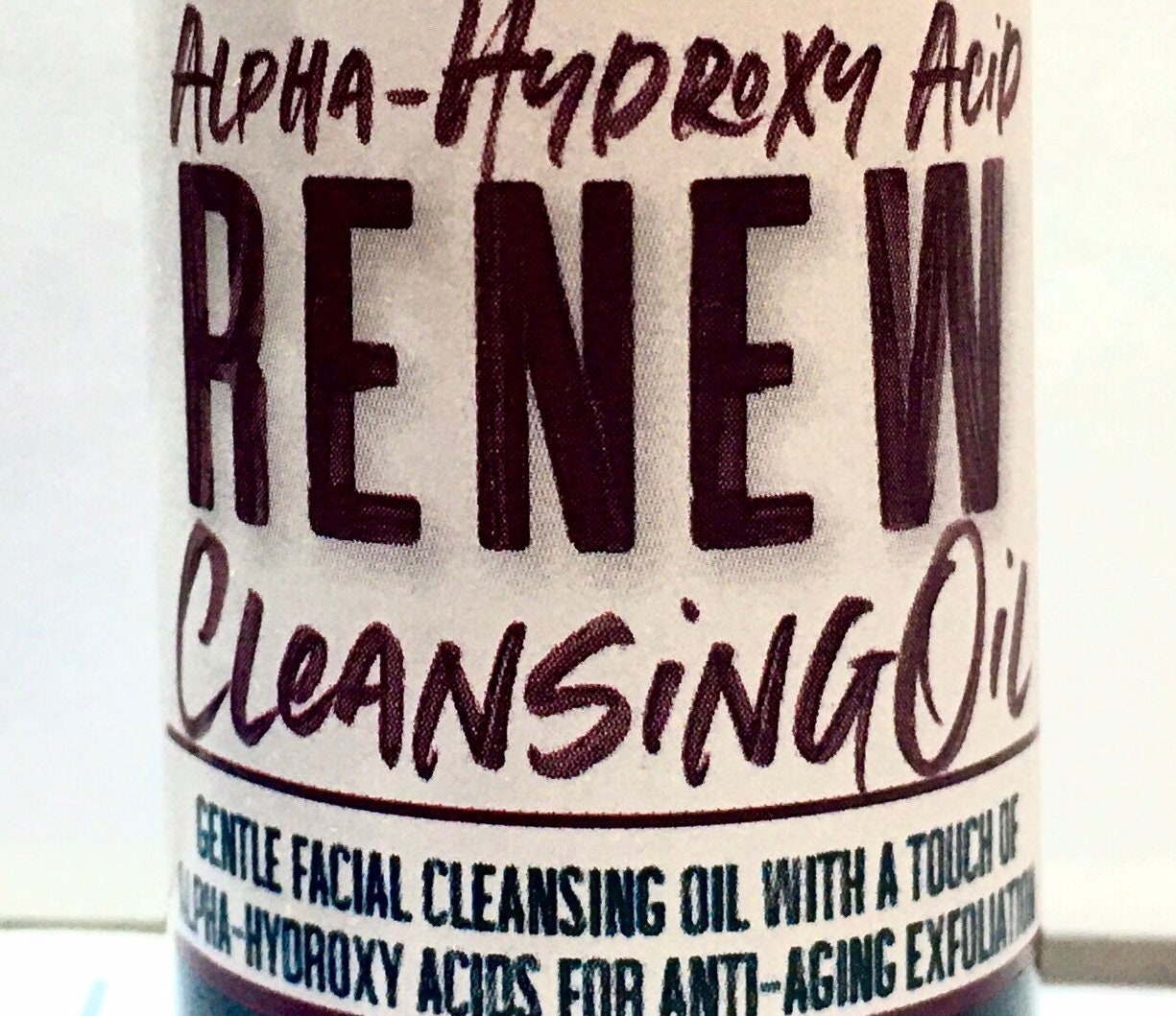 RENEW AHA Facial Cleansing Oil - Natural Resurfacing Cleanser + Gentle Exfoliation w/Fruit Extracts, Moisturizing Oils