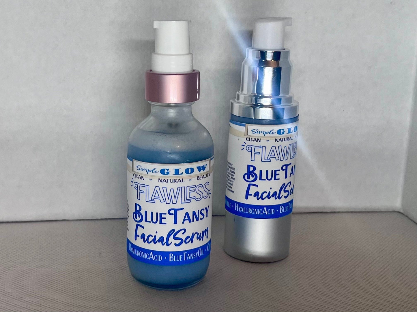 BlueTansy Hydrating Serum w/Hyaluronic Acid, Peptides, Chamomile • Sensitive-Skin, Anti-Aging, Hydrating Moisturizer