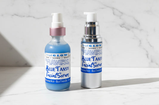 BlueTansy Hydrating Serum w/Hyaluronic Acid, Peptides, Chamomile • Sensitive-Skin, Anti-Aging, Hydrating Moisturizer