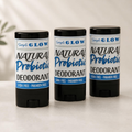Probiotic Deodorant Travel 3-Pack by Simple Glow: three 1 oz Natural Probiotic Deodorant sticks