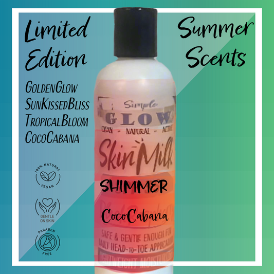 Shimmer SkinMilk Face & Body Lotion • Lightweight Head-to-Toe Moisturizer - Limited Edition SUMMER SCENTS