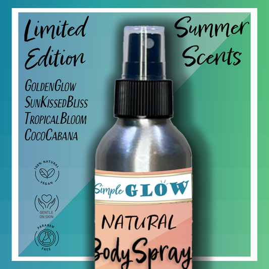 Natural Perfume Body Spray - LIMITED EDITION SUMMER SCENTS for Body, Hair, Linen, Room Freshener