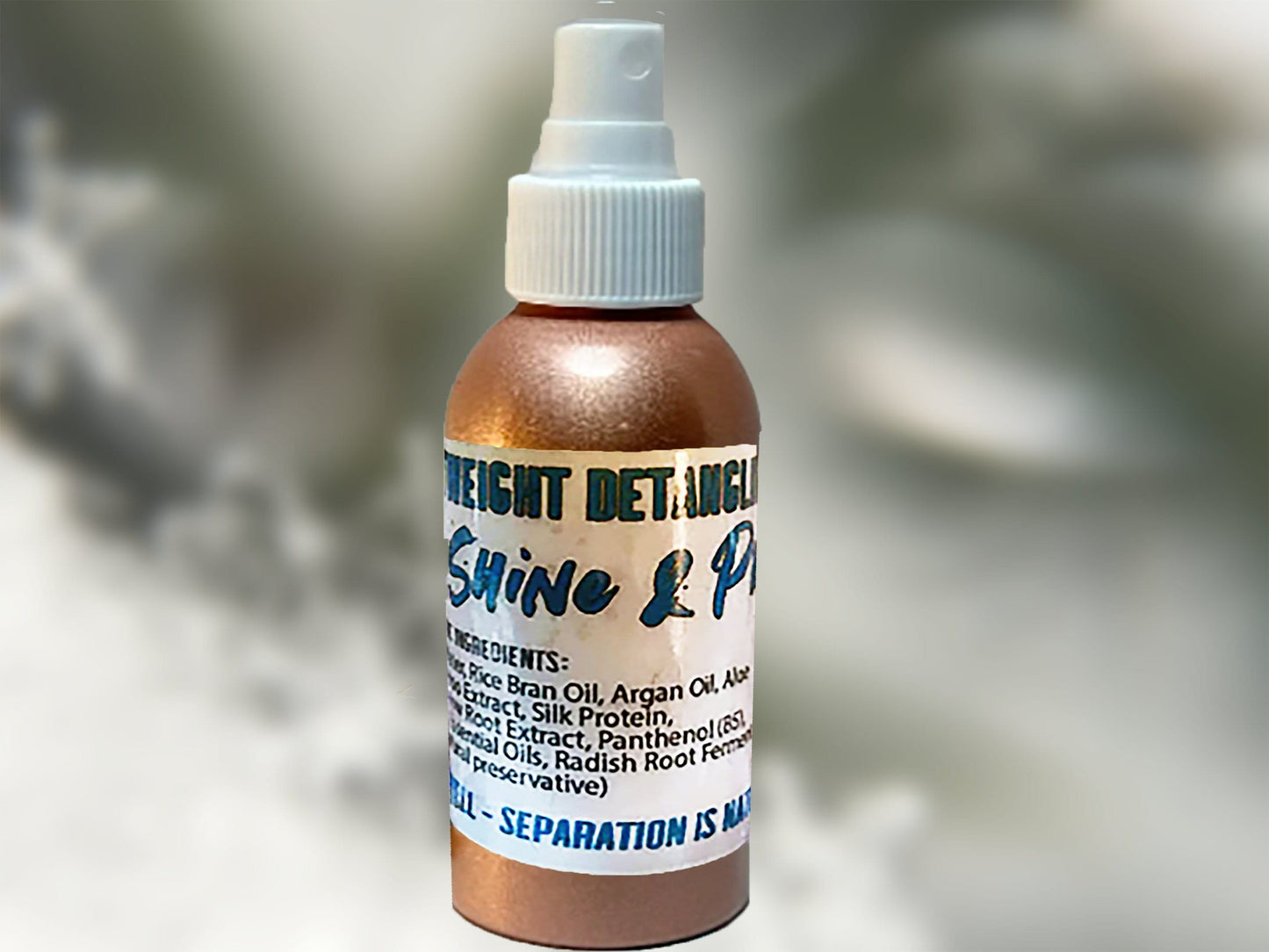 SHINE Conditioning Hair Spray w/ Panthenol, Silk, Bamboo - Smooth, Strong, Shiny Hair • Tames Frizz • Custom Scents